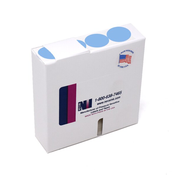 1-1/4" Color Coding Dots Blue - Roll Form